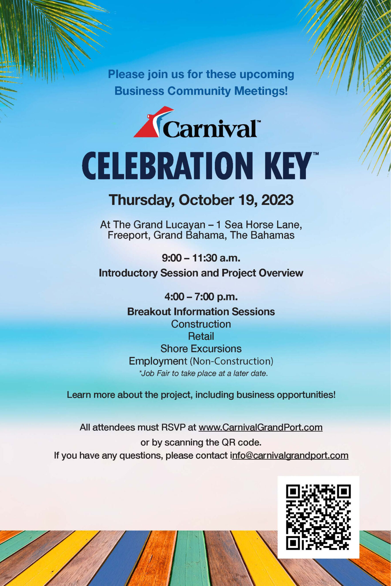 CARNIVAL CELEBRATION KEY MEETING - The Grand Bahama Chamber Of Commerce